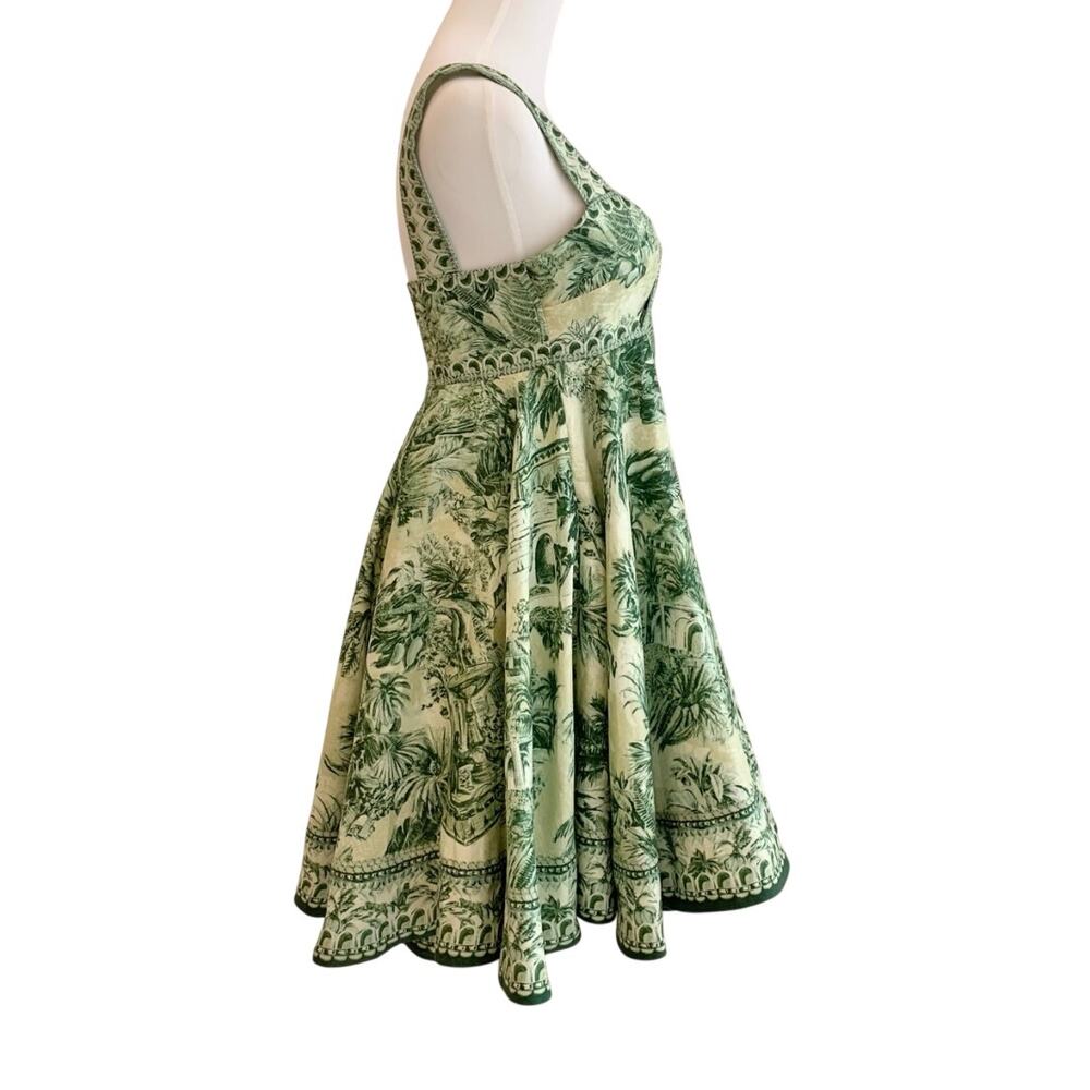 Alemais Sara Mini Twist Sundress in Green - Picture 7 of 8
